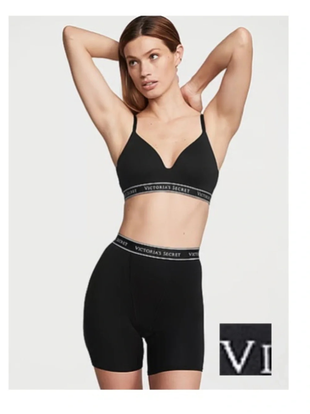 Victoria's Secret Black Boxer-Style Women's Panties with Logo Waistband - Picture 4 of 4